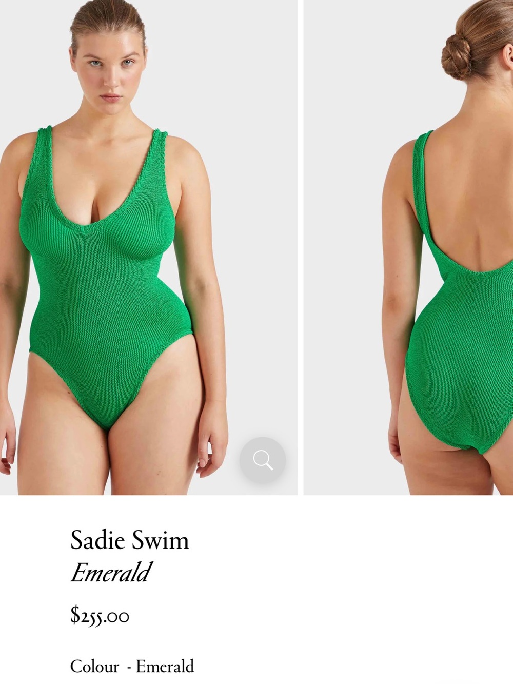 Hunza G Teal Ribbed Tube Bikini Top